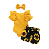 Girls Ruffle Sunflower Set.